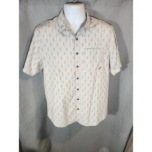 511 Tactical Men Sz M Gray Snap‎ Button Up Shirt Swiss Army Knife All Over Print